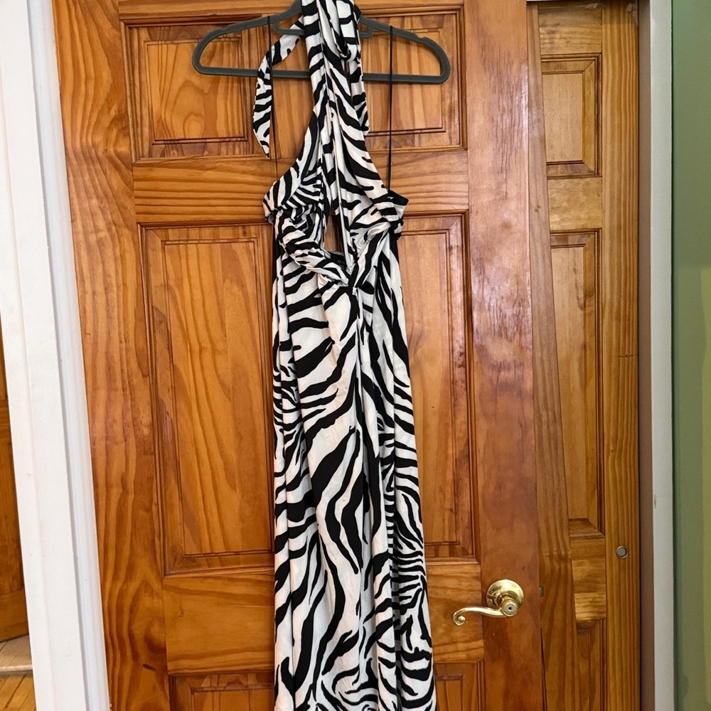 AFRM Black and White Zebra Halter Midi Dress
Feel free to make an offer - Picture 2 of 3